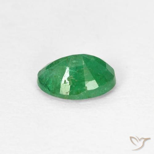 Esmeralda Verde medio natural de 0.46 ct, Ovalada, SI