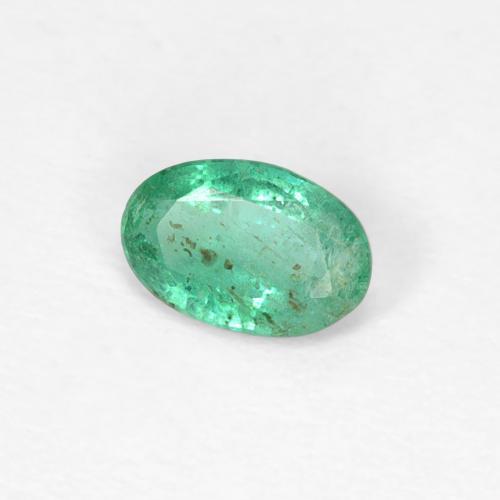 Esmeralda Verde frío natural de 0.35 ct, Ovalada, SI
