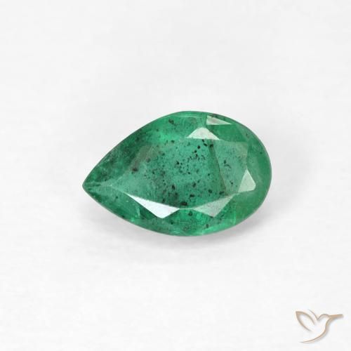 0.39ct Natural Verde claro medio Esmeralda, En forma de pera, SI
