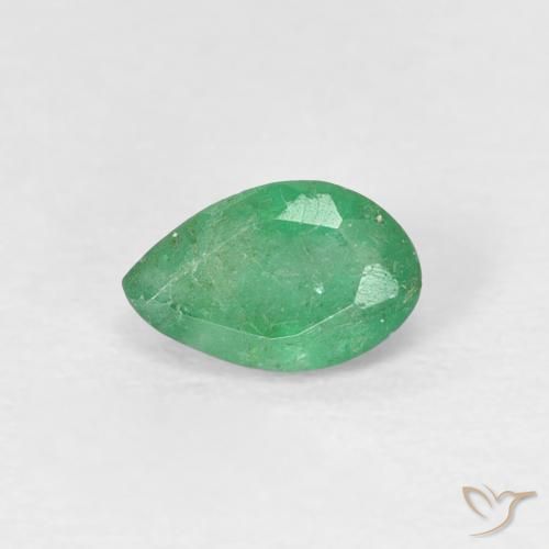 0.41ct Natural Verde menta Esmeralda, En forma de pera, SI