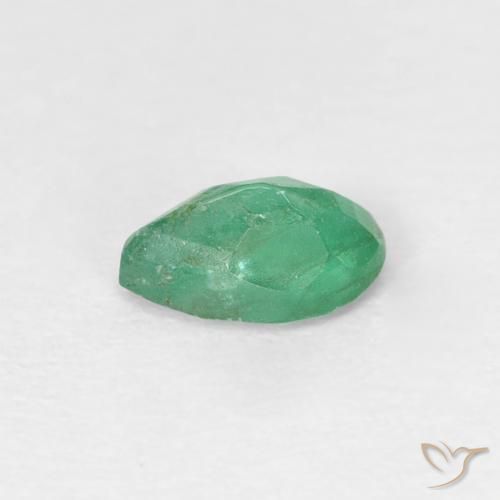 Esmeralda Verde menta natural de 0.41 ct, En forma de pera, SI