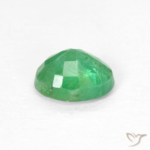 Esmeralda Verde trébol natural de 0.40 ct, Ovalada, VS-SI