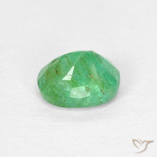 Esmeralda Verde medio natural de 0.42 ct, Ovalada, VS-SI