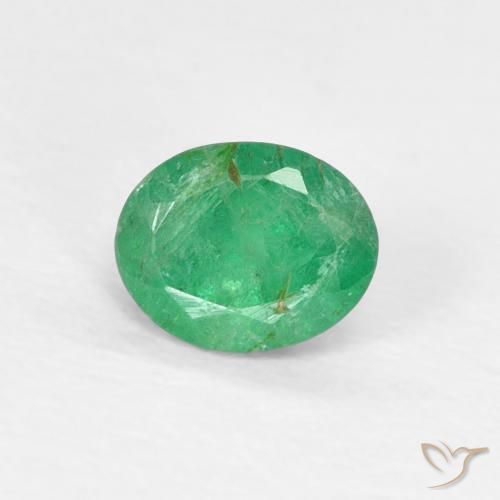 0.40ct Natural Verde medio Esmeralda, Ovalada, VS-SI