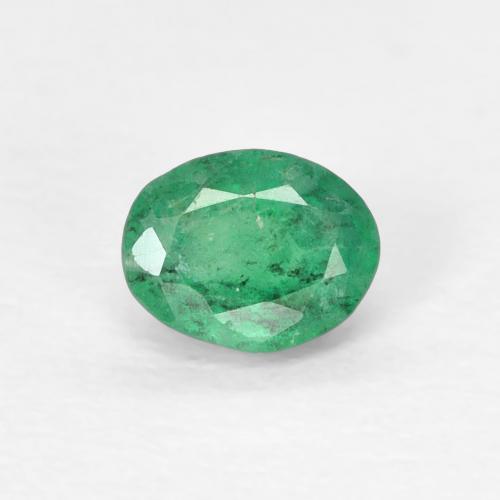 0.37ct Natural Verde medio Esmeralda, Ovalada, VS-SI