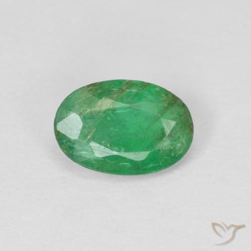 0.40ct Natural Verde trébol Esmeralda, Ovalada, VS-SI