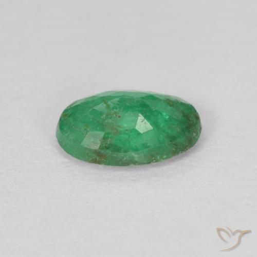 Esmeralda Verde trébol natural de 0.40 ct, Ovalada, VS-SI