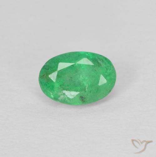 0.23ct Natural Verde trébol Esmeralda, Ovalada, VS-SI