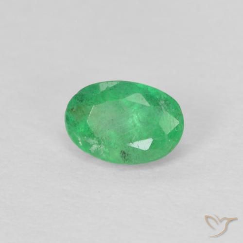 Esmeralda verde trébol natural de 0,23 ct, corte óvalo, VS-SI