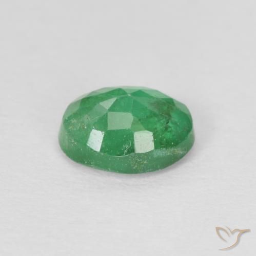 Esmeralda Verde trébol natural de 0.71 ct, Ovalada, SI
