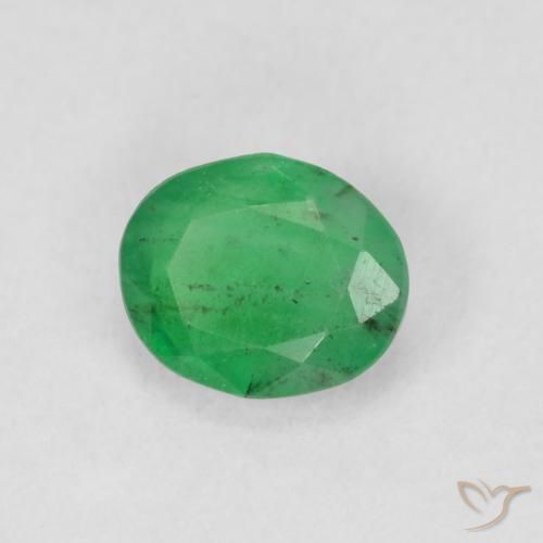 Esmeralda Verde trébol natural de 0.61 ct, Ovalada, SI