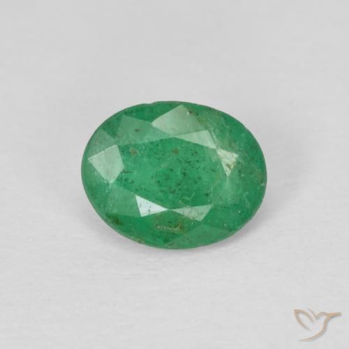 0.60ct Natural Verde cálido Esmeralda, Ovalada, SI