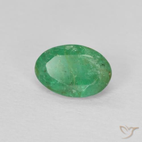 Esmeralda Verde trébol natural de 0.43 ct, Ovalada, SI