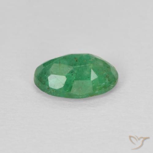 Esmeralda Verde trébol natural de 0.43 ct, Ovalada, SI