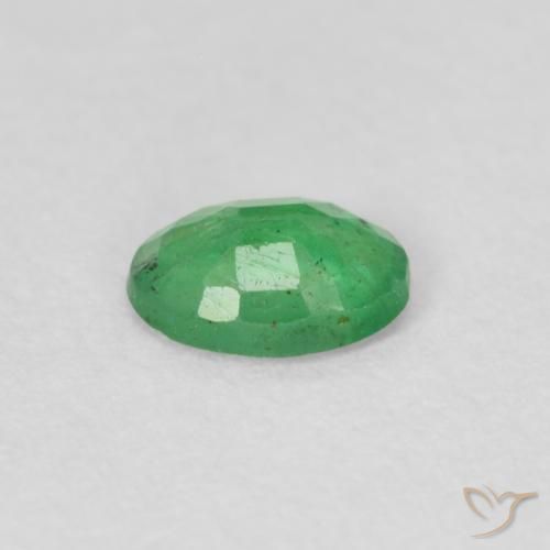 Esmeralda Verde medio natural de 0.34 ct, Ovalada, SI