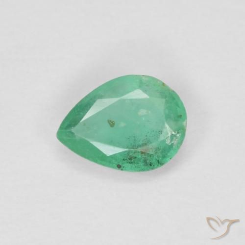 0.25ct Natural Verde jade Esmeralda, En forma de pera, VS-SI