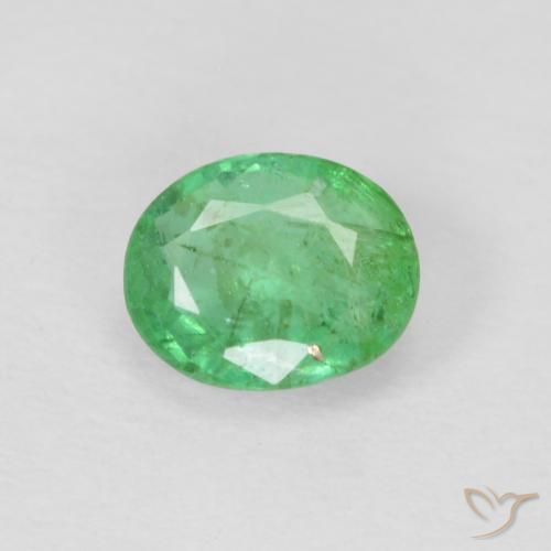 0.40ct Natural Verde amarillento Esmeralda, Ovalada, VS-SI, Photo A