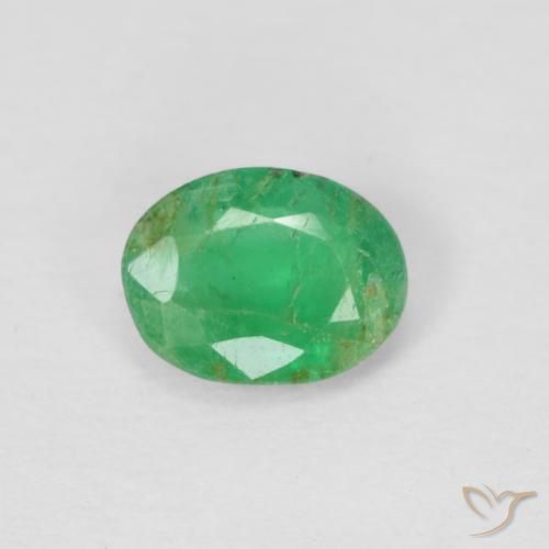 0.29ct Natural Verde trébol Esmeralda, Ovalada, VS-SI