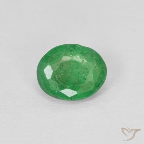 0.28ct Natural Verde amarillento Esmeralda, Ovalada, VS-SI, Photo A