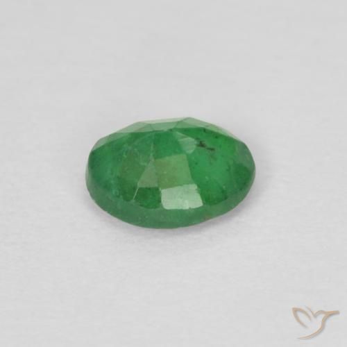Esmeralda Verde amarillento natural de 0.28 ct, Ovalada, VS-SI