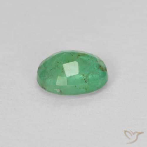 Esmeralda verde natural de 0,31 ct, corte óvalo, VS-SI