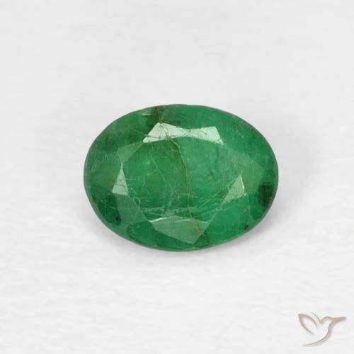0.31ct Natural Verde medio Esmeralda, Ovalada, SI
