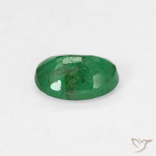 Esmeralda Verde medio natural de 0.31 ct, Ovalada, SI