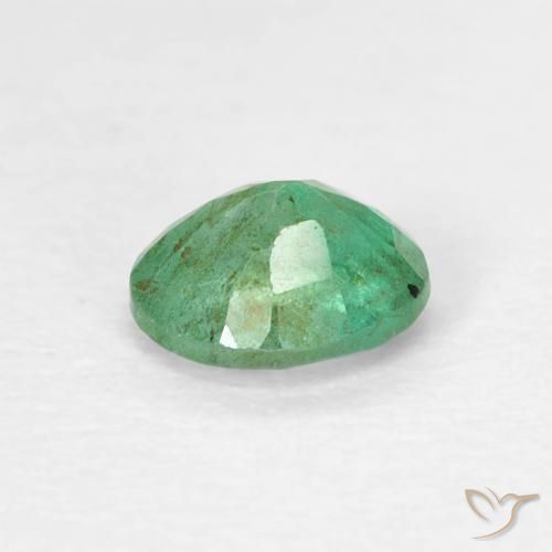 Esmeralda Verde azul natural de 0.39 ct, Ovalada, SI