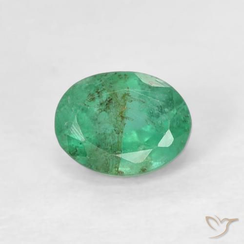 0.47ct Natural Verde frío Esmeralda, Ovalada, SI