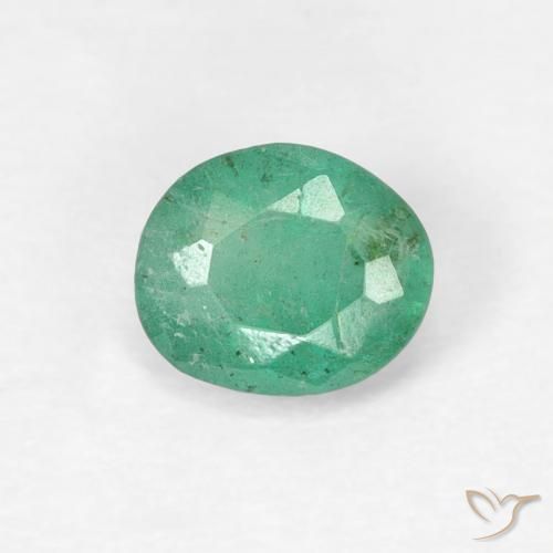 0.38ct Natural Verde frío Esmeralda, Ovalada, SI, Photo A