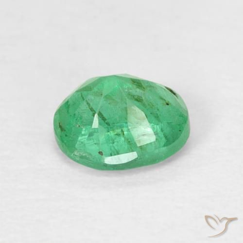 Esmeralda Verde trébol claro natural de 0.47 ct, Ovalada, SI