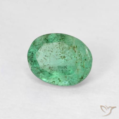 Esmeralda Verde pistacho natural de 0.38 ct, Ovalada, SI