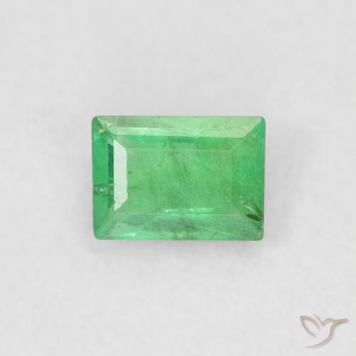 0.20ct Natural Verde claro Esmeralda, Corte Baguette, VS-SI