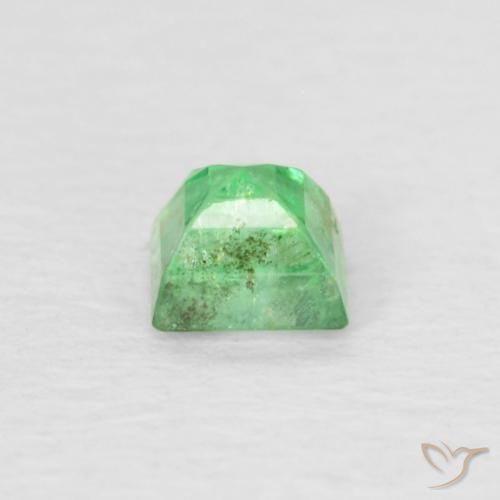 Esmeralda Verde trébol claro natural de 0.18 ct, Corte Baguette, SI