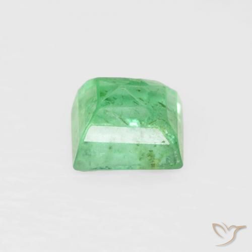 Esmeralda Verde claro natural de 0.20 ct, Cuadrado, SI