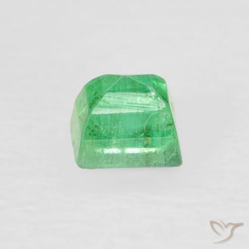 Esmeralda Verde amarillento natural de 0.19 ct, Corte Baguette, SI