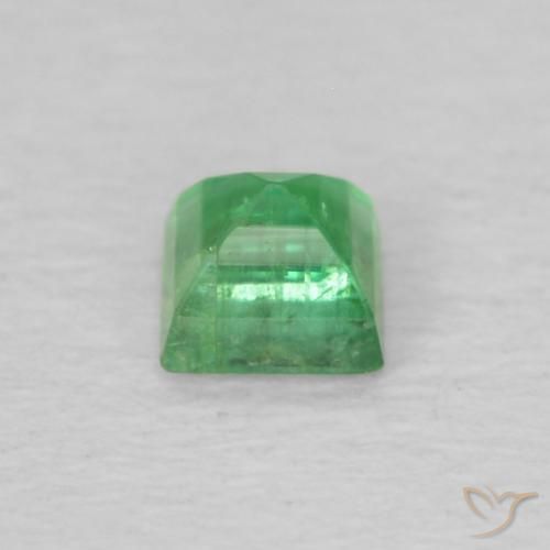 Esmeralda Verde trébol natural de 0.16 ct, Cuadrado, VS-SI