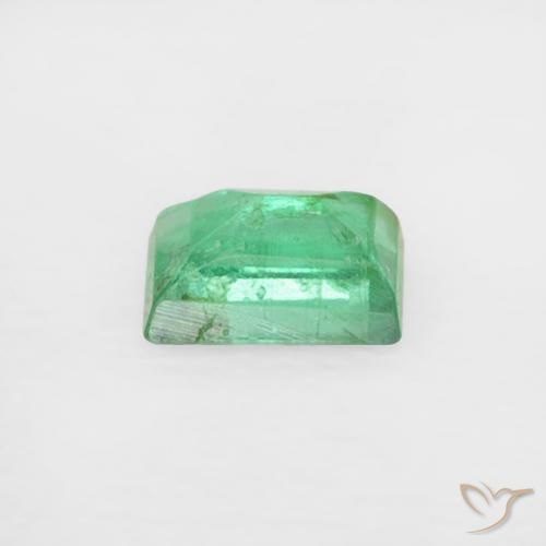 Esmeralda verde brillante natural de 0,15 ct, corte baguette, VS-SI