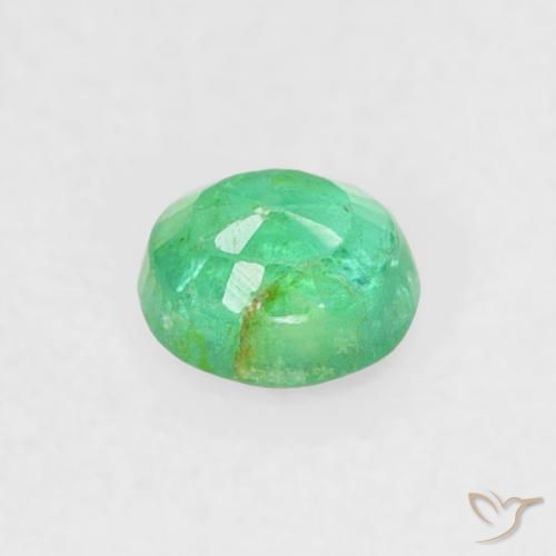Esmeralda verde natural de 0,17 ct, corte redondo, VS