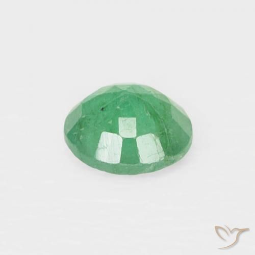 Esmeralda Verde claro natural de 0.14 ct, Corte Redondo, VS
