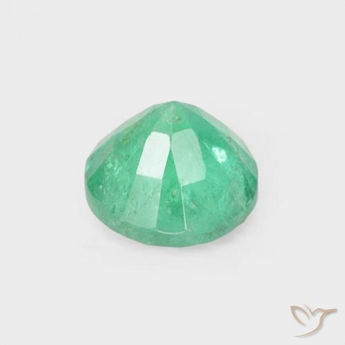 Esmeralda verde natural de 0,25 ct, corte redondo, VS