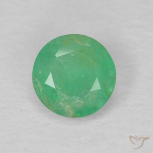 0.27ct Natural Verde amarillento Esmeralda, Redondo, VS-SI