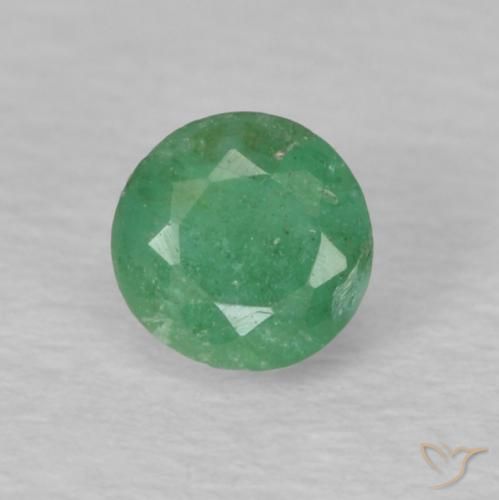 0.23ct Natural Verde claro Esmeralda, Redondo, VS-SI