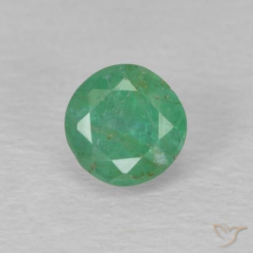 0.30ct Natural Verde medio Esmeralda, Redondo, VS-SI