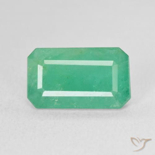 3.66ct Natural Verde azul Esmeralda, corte esmeralda, SI