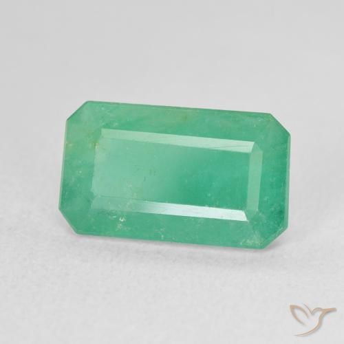Esmeralda Verde azul natural de 3.66 ct, Corte Octágono / Esmeralda, SI