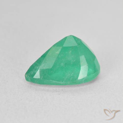 Esmeralda verde natural de 2,22 ct, en forma de pera, SI