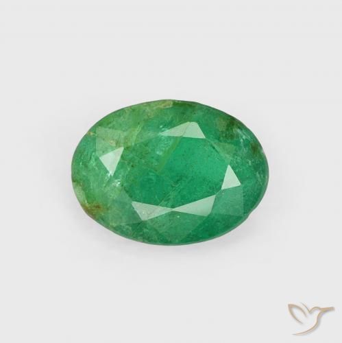 0.70ct Natural Verde medio Esmeralda, Ovalada, SI-I1