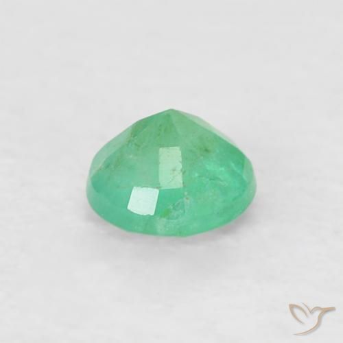 Esmeralda Verde menta natural de 0.16 ct, Redondo, SI