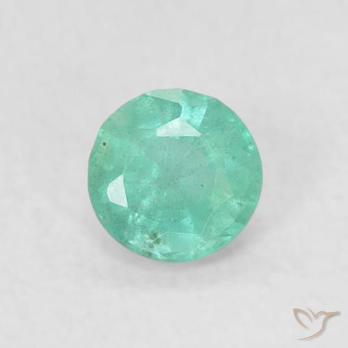 0.15ct Natural Verde esmeralda frío Esmeralda, Redondo, SI